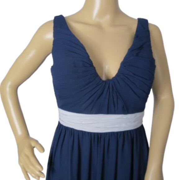 Bari Jay Navy Blue Floor Length Gown - Picture 3 of 10